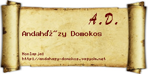 Andaházy Domokos névjegykártya